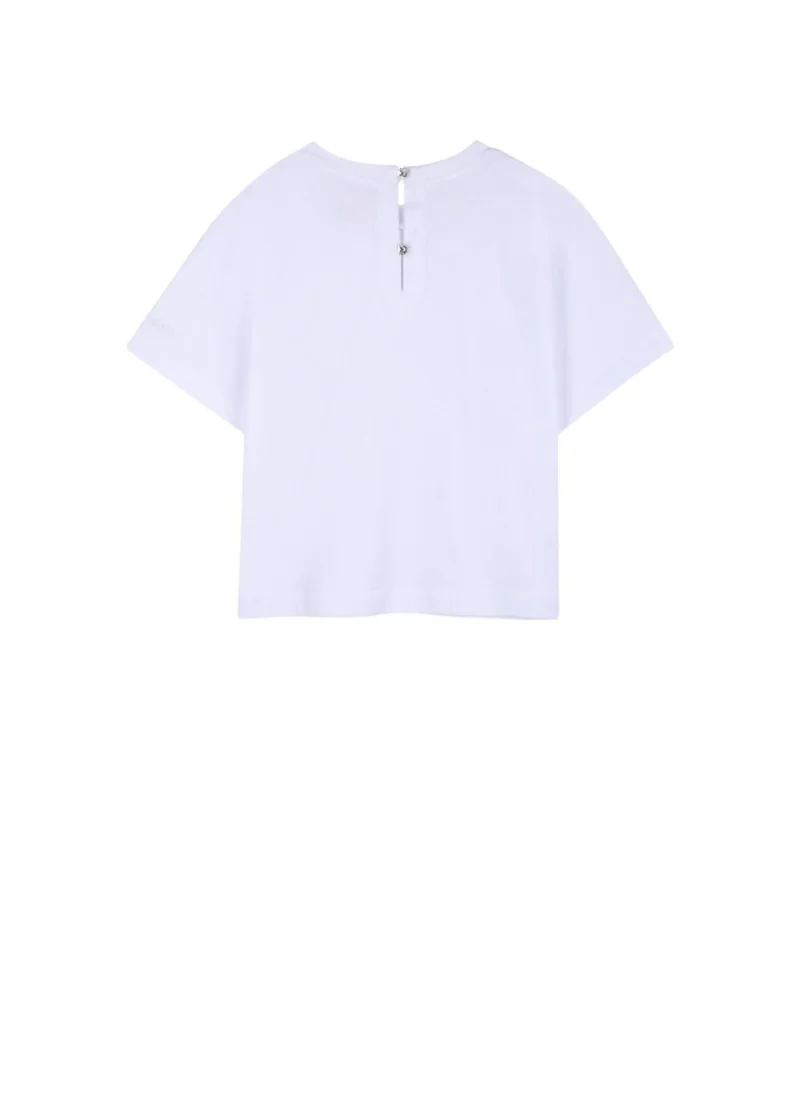 Тишърт с декоративни кристали Givenchy Kids — снимка 3