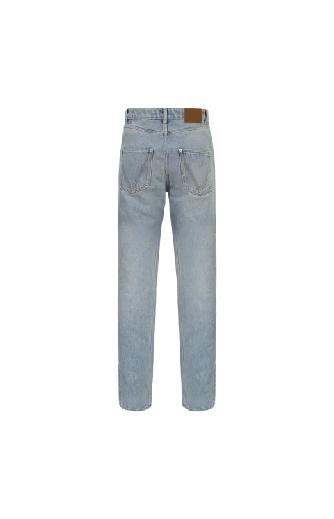 Light Bleach Straight Jeans — снимка 2