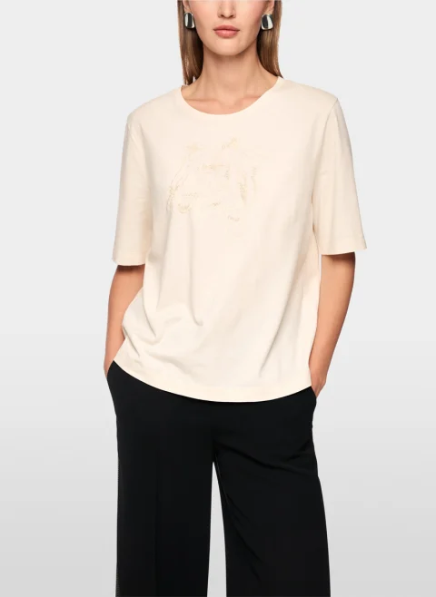 Тишърт с бродерия Marc Cain Sports — снимка 2