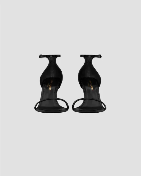 Opyum 85 Sandals in Black Patent Leather — снимка 3