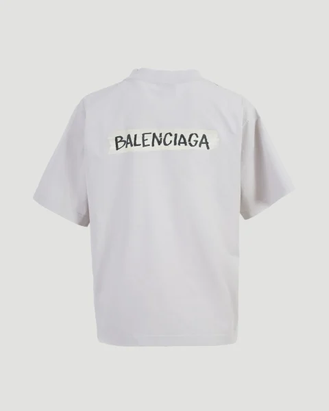 Masking Tape T-Shirt in White — снимка 3