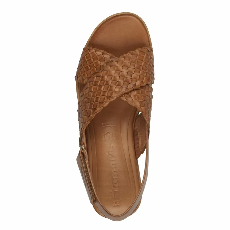 Дамски Сандали На Платформа TAMARIS – 1-28251-44-305 COGNAC — снимка 5