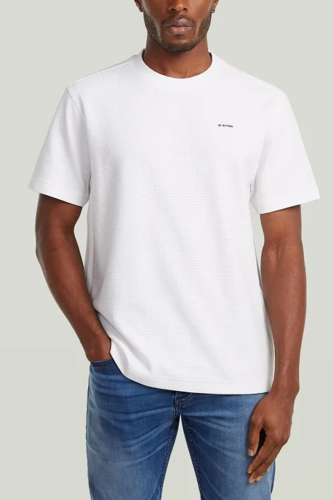 T-Shirt True Regular Structured D28609-E383-110 white — снимка 2