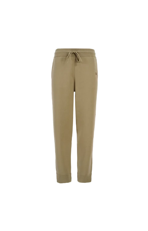 Cashmere-Blend Track Pants in Beige