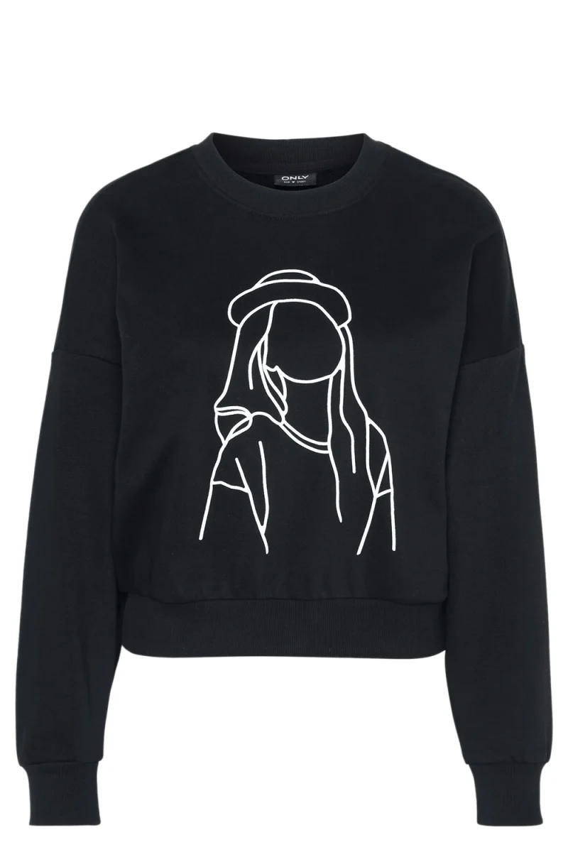 Суичър Onlodessa L/S O-Neck Box Ub 15353259 C-N10 black