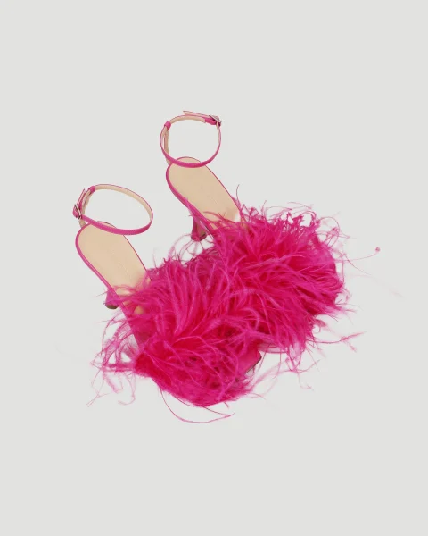 Feather Sandals in Fuchsia — снимка 2