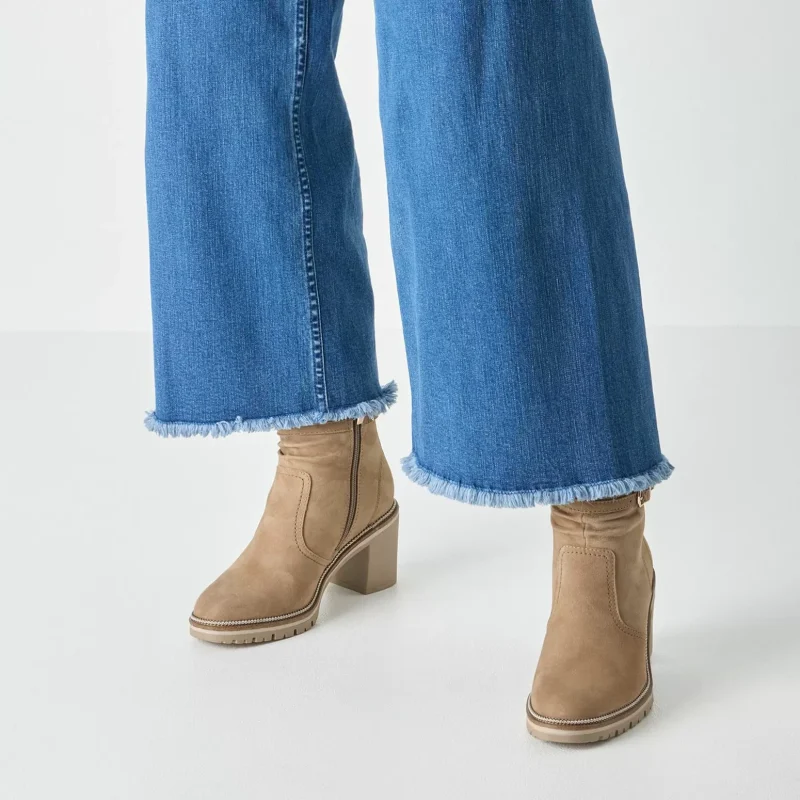 Дамски Боти На Ток TAMARIS – 1-25383-45-400 BEIGE — снимка 7