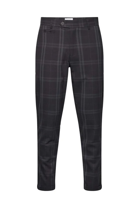 Панталон Como Check Wool LDM501089 361320-charcoal melange/grey melange