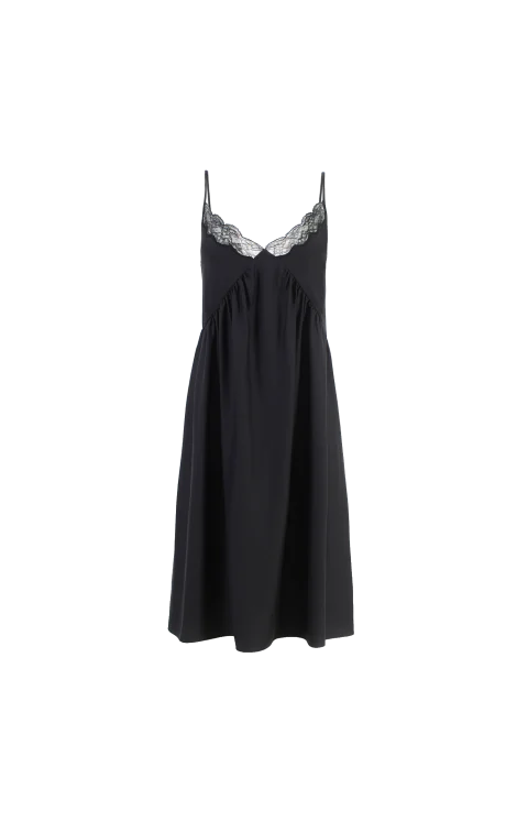 Barett Lace Trim Silk Dress