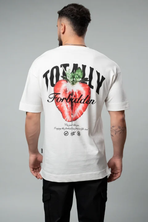 Бяла овърсайз тениска Totally Forbidden М