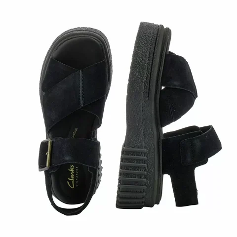 Дамски Сандали На Платформа CLARKS – 26181199 EVAMAR WISH BLACK SDE — снимка 2