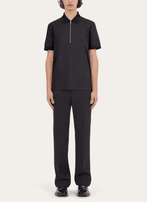 Полошърт с бродерия Ferragamo — снимка 4