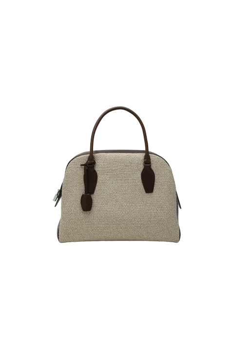 India 12 Canvas and Leather Bag