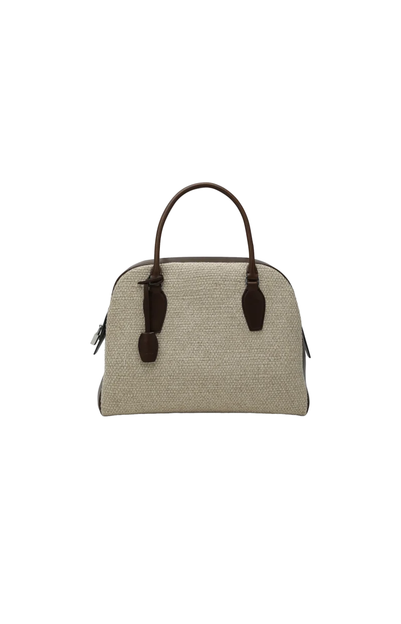India 12 Canvas and Leather Bag