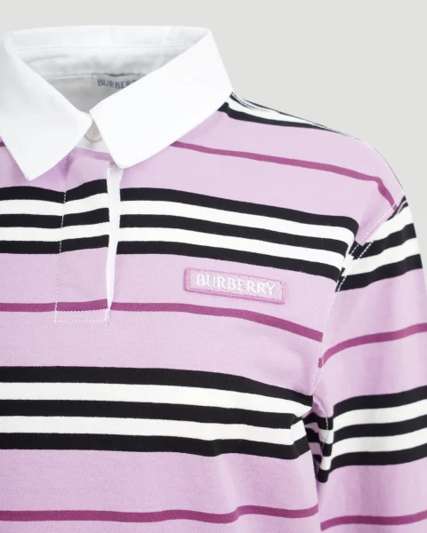 Long-Sleeve Striped Cotton Polo Shirt — снимка 3