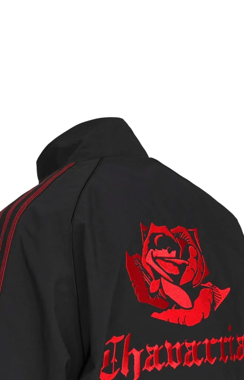 Cutline Knitted Track Top in Black — снимка 3