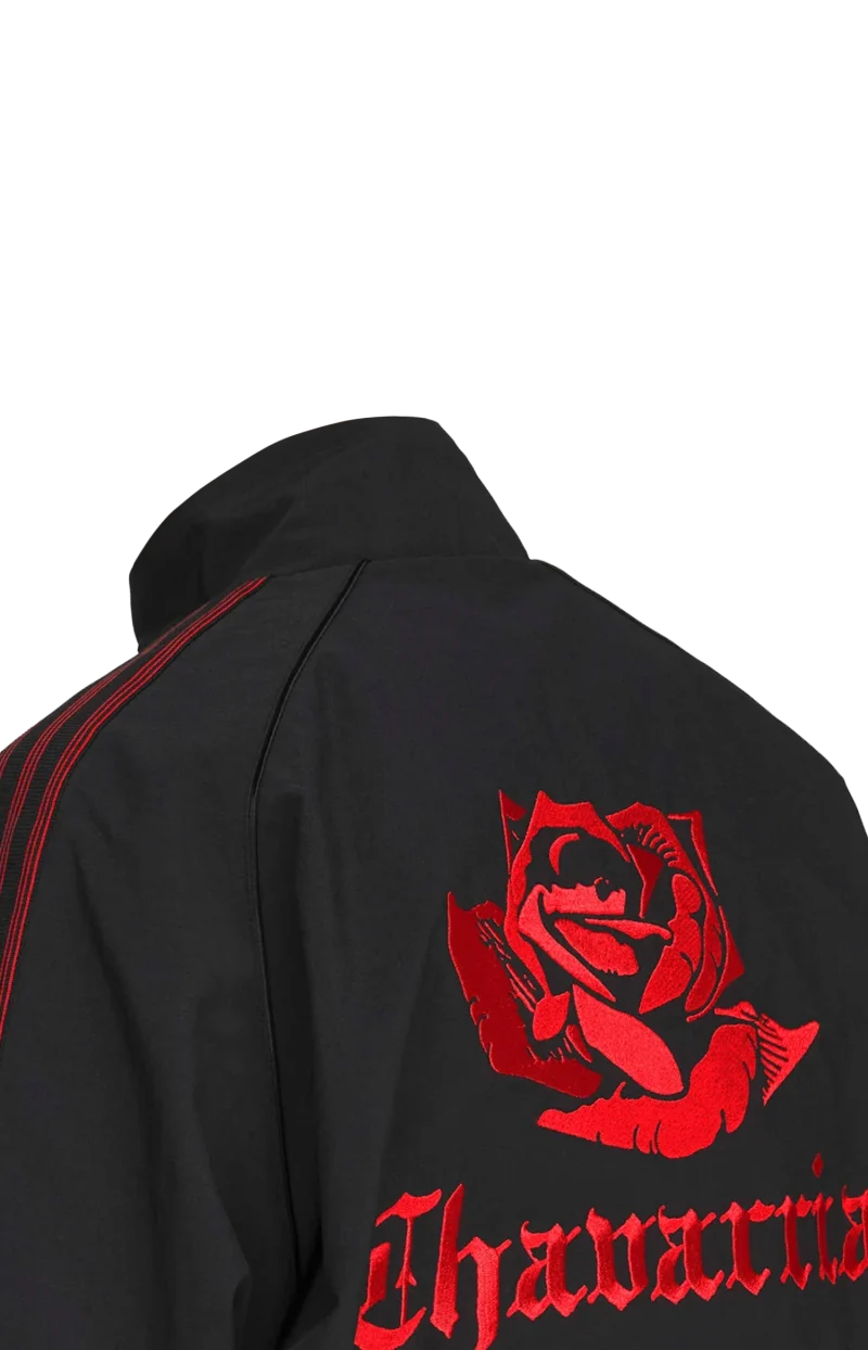 Cutline Knitted Track Top in Black — снимка 3