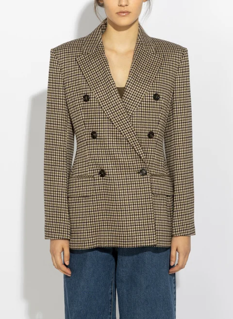 Блейзър с вълна 'Houndstooth' Max Mara Mxmeccelso — снимка 3