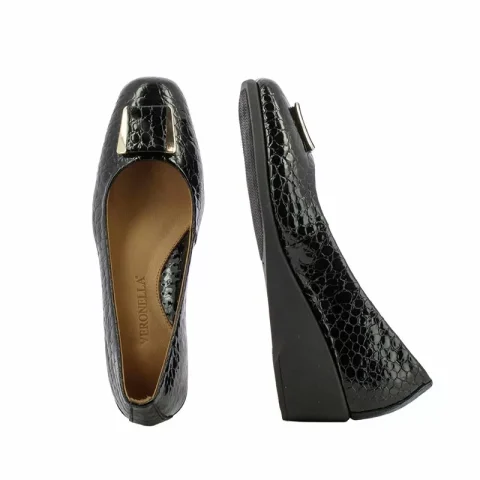 Дамски Обувки На Платформа VERONELLA – 25140128 BLACK CROCCO — снимка 5