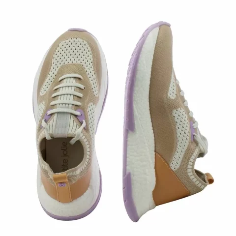 Дамски Сникърс PETITE JOLIE – PJ7130 PUFF SNEAKER WHITE MULTI — снимка 5