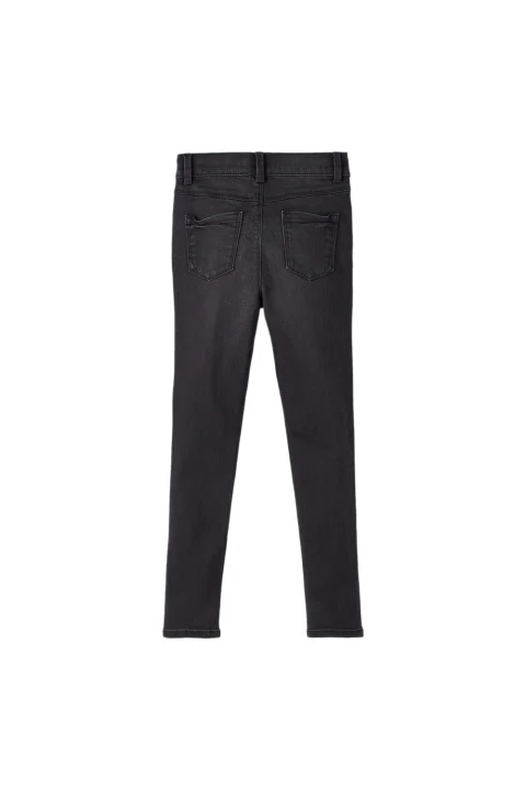 Детски Jeans Nkfpolly Dnma1Tindy Hw Pant Camp 13206147 BS000031 Black Denim — снимка 2