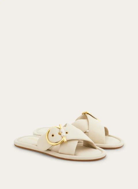 Чехли от естествена кожа Ferragamo — снимка 2