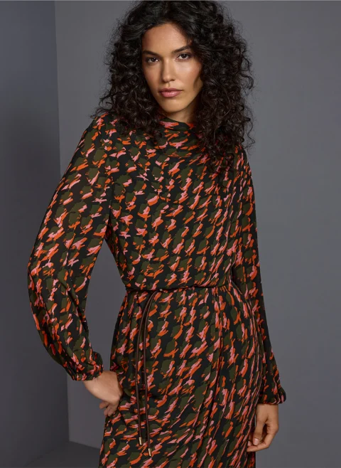 Миди рокля с принт Marc Cain Collections — снимка 7