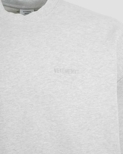 Oversized Sweatshirt with Logo in Grey — снимка 3