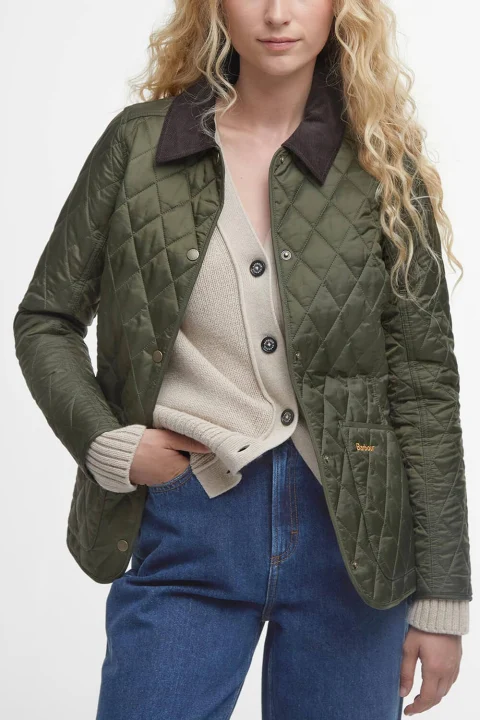 Яке Annandale Quilted LQU0475 ol91 olive marl — снимка 2