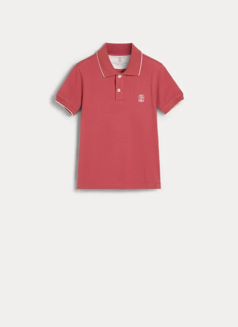 Класически полошърт Brunello Cucinelli Kids 6 — снимка 7