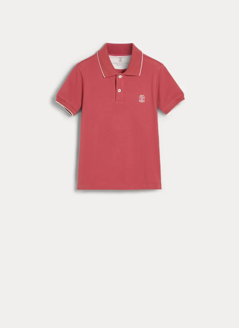 Класически полошърт Brunello Cucinelli Kids 6 — снимка 7