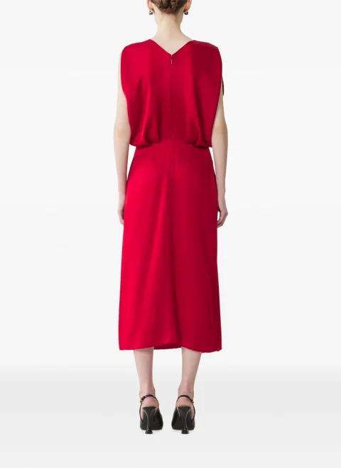 Миди рокля с драперия Lanvin — снимка 3