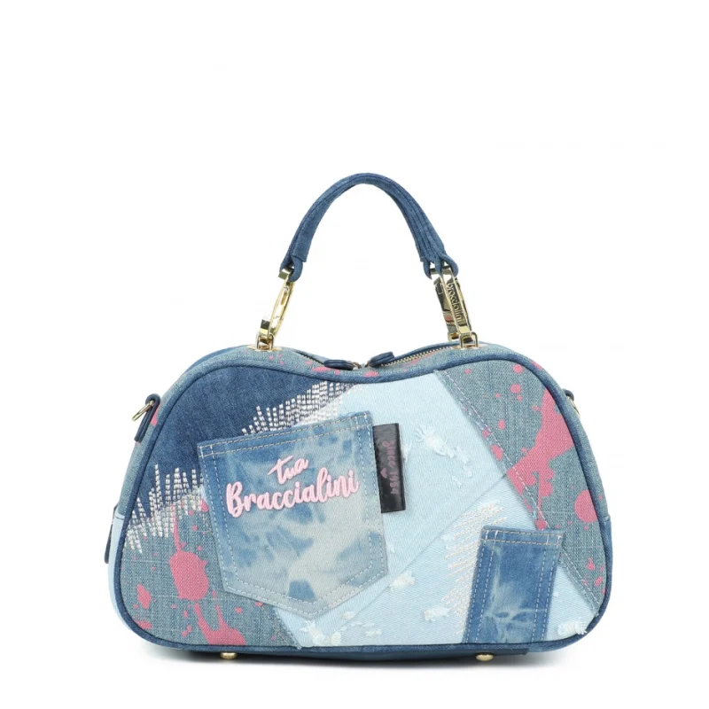 Дамска чанта деним Candy Jeans Braccialini