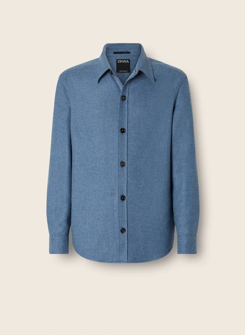 Риза от 100% кашмир 'Overshirt' Zegna — снимка 4