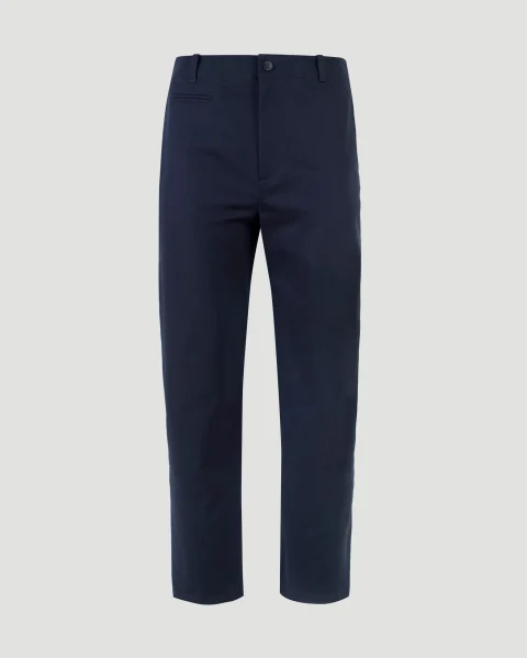 Fitted Chino Trousers in Navy