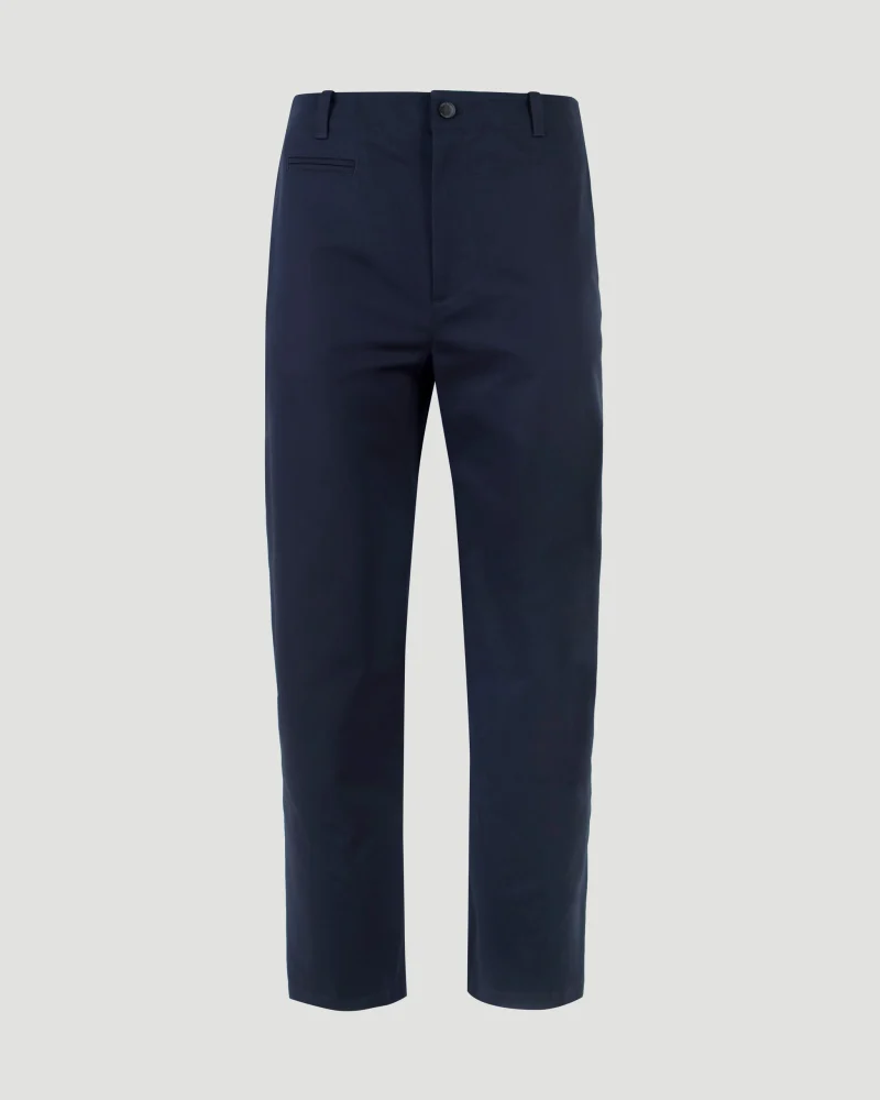 Fitted Chino Trousers in Navy