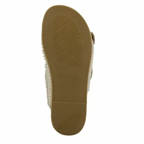 Дамски Равни Чехли CARLO FABIANI – 030-03-2969 CREMA/GOLD — снимка 4