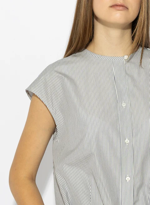 Топ с фино райе Weekend Max Mara Wkdgelatina — снимка 5