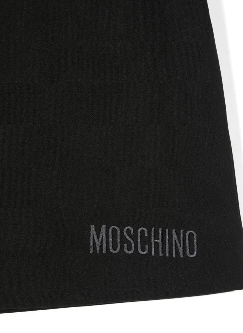 Рокля с декоративни перли Moschino Kids — снимка 3