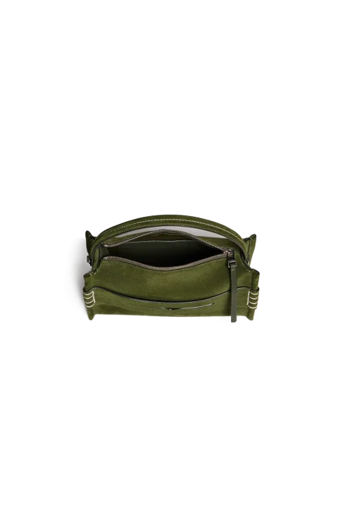 Loafer Bag in Khaki Suede — снимка 4