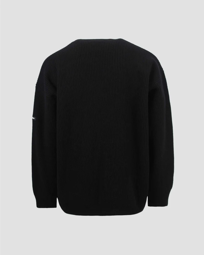 Patch Crewneck Sweater in Black — снимка 2