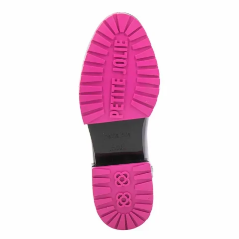 Дамски Гумени Боти PETITE JOLIE – PJ6649 J-LASTIC BLACK/DARK PINK — снимка 4