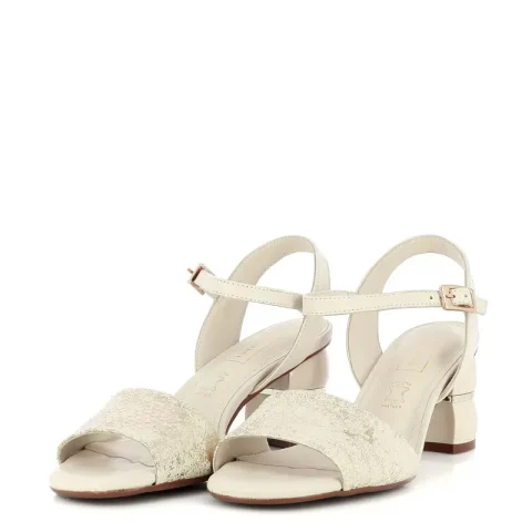 Дамски Сандали На Ток DONNA ITALIANA – 11958 MANILLA BONE/GOLD — снимка 3
