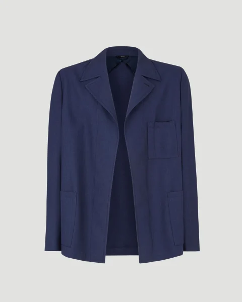 Wool Jacket in Navy