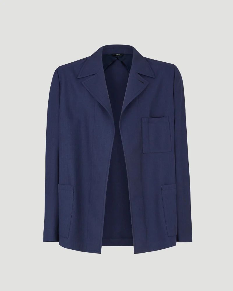Wool Jacket in Navy