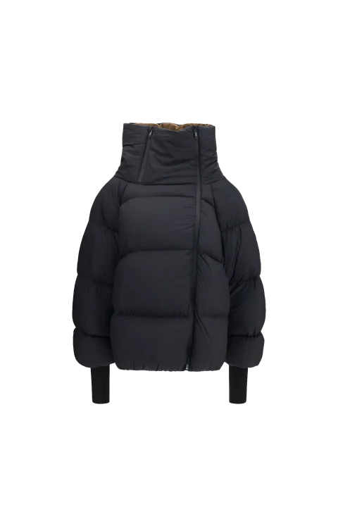 Animal Motif Down Jacket in Black