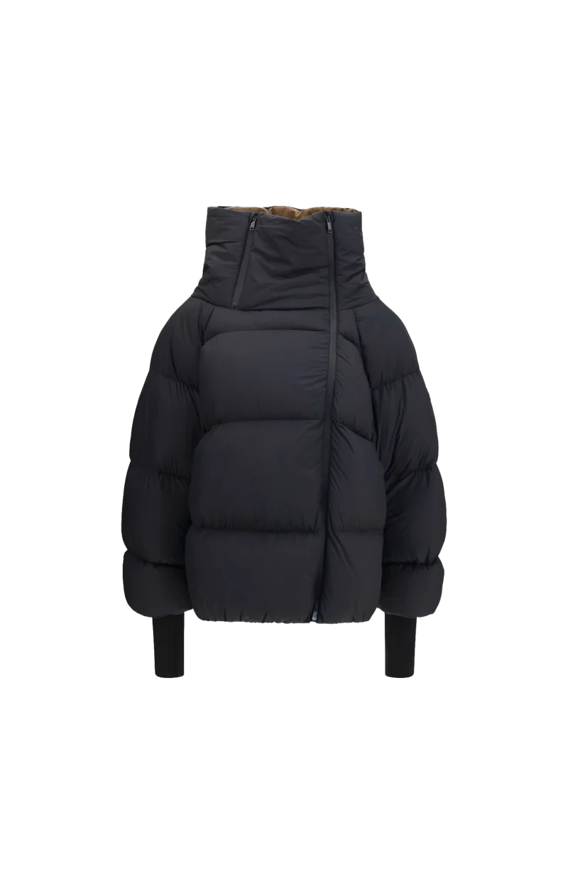 Animal Motif Down Jacket in Black