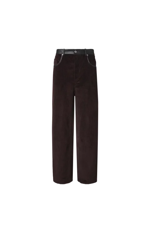 Cotton Corduroy Pants in Intense Carrubo