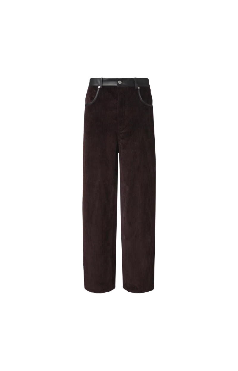 Cotton Corduroy Pants in Intense Carrubo