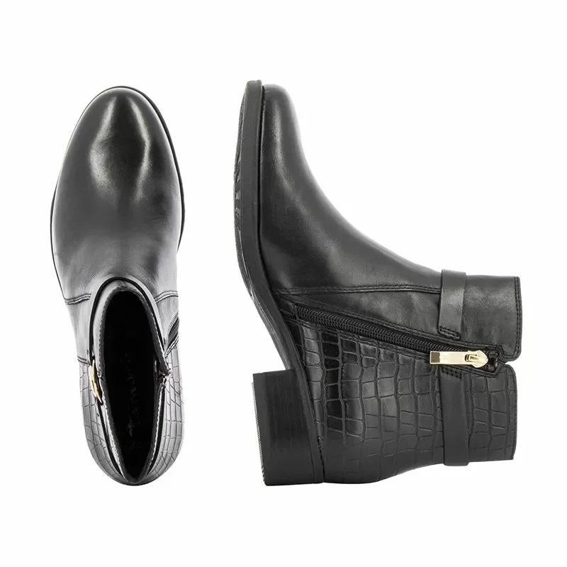 Дамски Равни Боти TAMARIS – 1-25047-41 001 BLACK — снимка 5